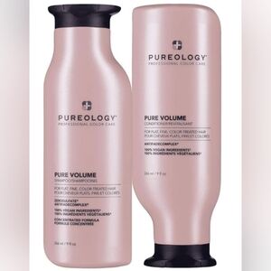 NWT FULL SET Pureology Pure Volume Shampoo & Conditioner 9OZ 100% VEGAN